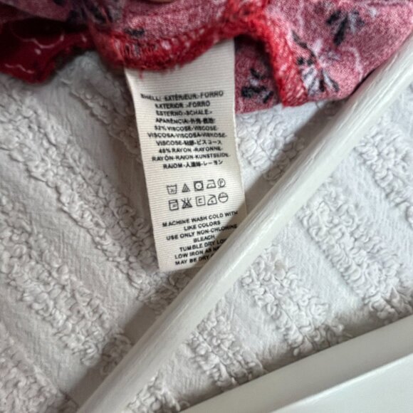 Free People Womens Debby Dot Romper Size Medium Red Floral Short Sleeve Casual - Picture 4 of 9